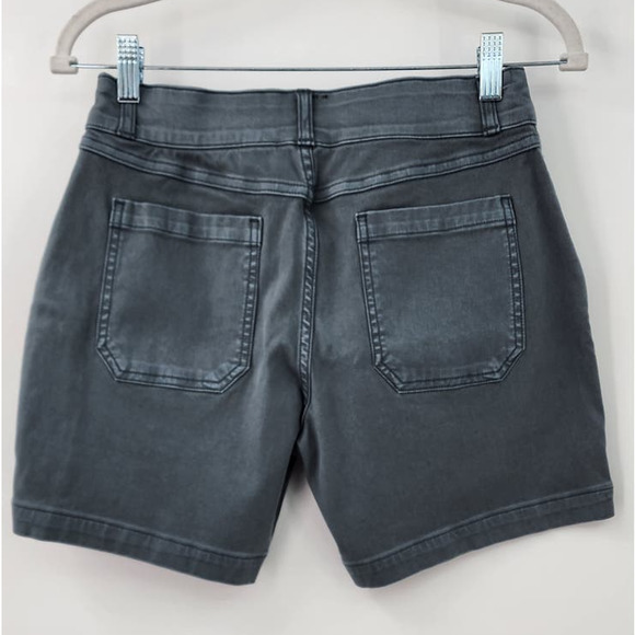 New NWT Spanx 6" Twill Shorts Pull On Size XS In Hazy Grey - Picture 5 of 9